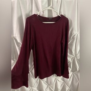 Maroon long sleeve top
